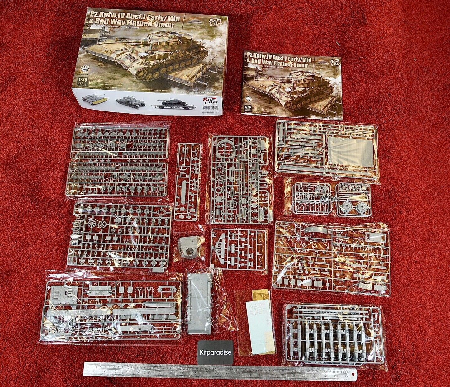 Border Models 1/35 Pz. Kpfw.IV Ausf.J Early/Mid & Railway Flatbed Ommr - BT-025