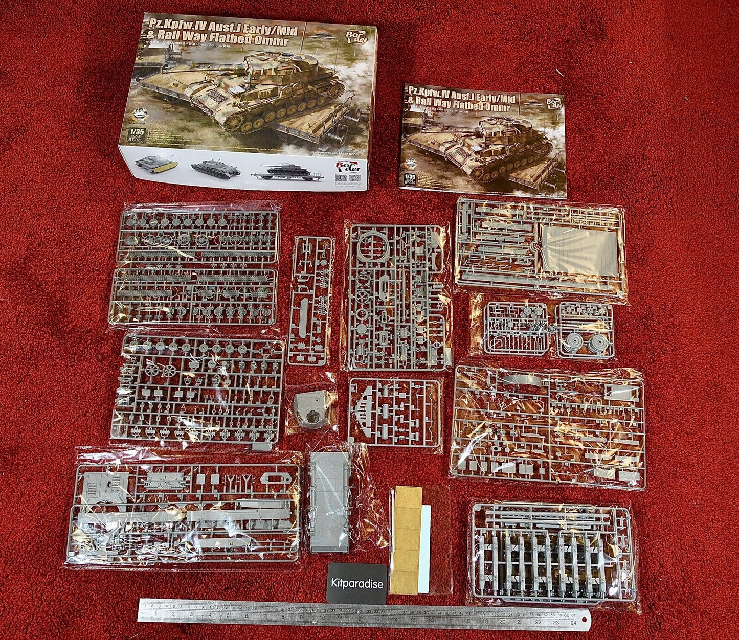 Border Models 1/35 Pz. Kpfw.IV Ausf.J Early/Mid & Railway Flatbed Ommr - BT-025
