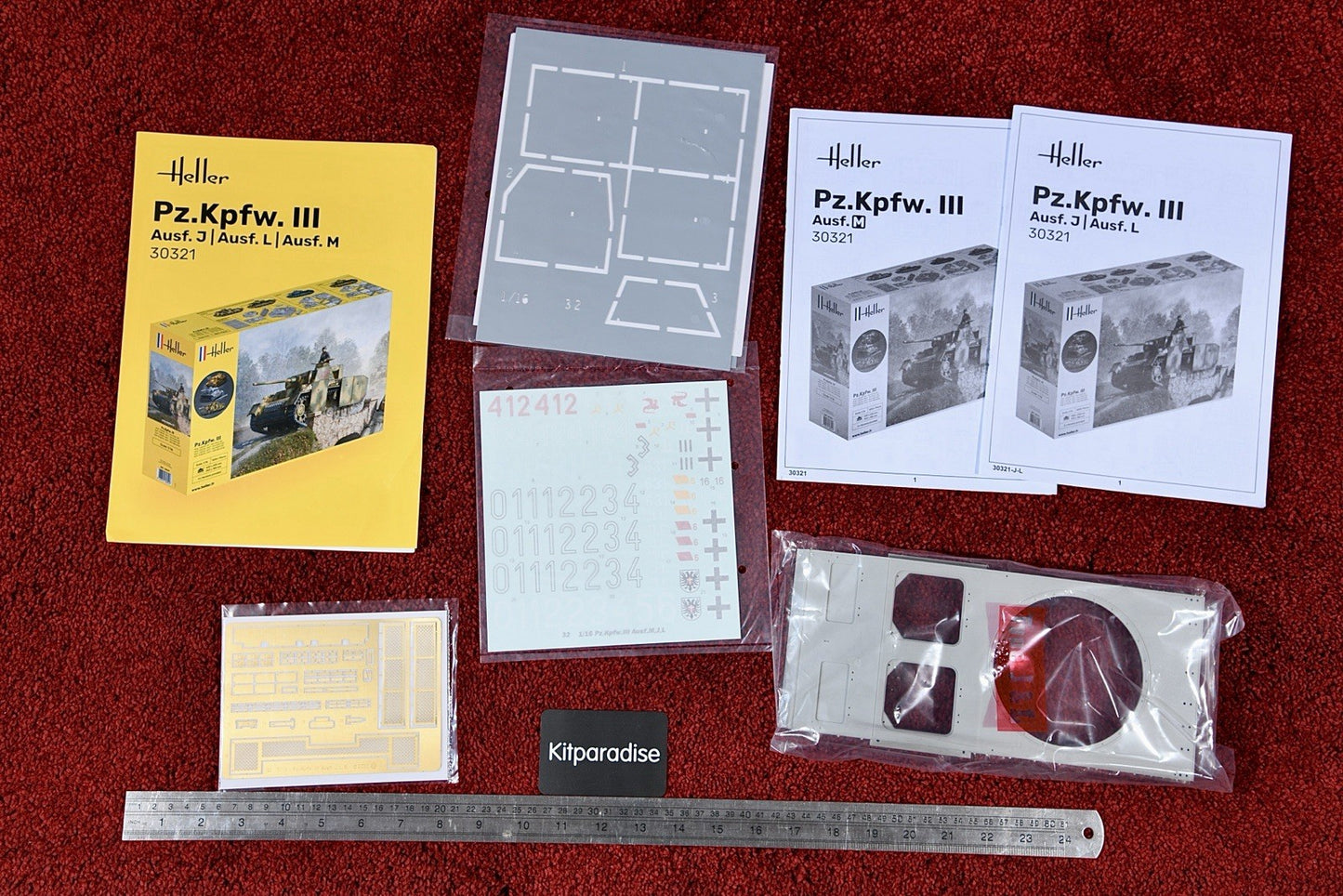 Heller 30321 1:16th scale PZ.KPFW.III AUSF. J,L,M (4IN1) EX Trumpeter Kit
