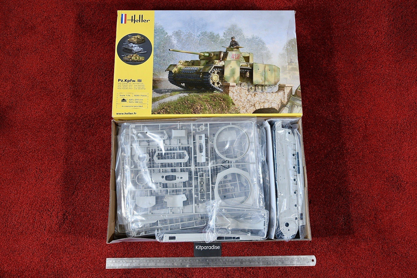 Heller 30321 1:16th scale PZ.KPFW.III AUSF. J,L,M (4IN1) EX Trumpeter Kit