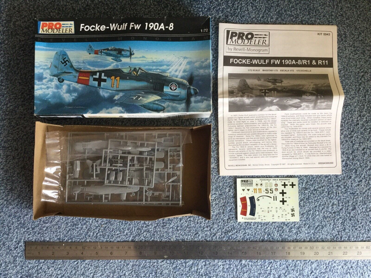 Pro Modeler Revell Monogram 1:72 FW 190A-8 kit #85-5943