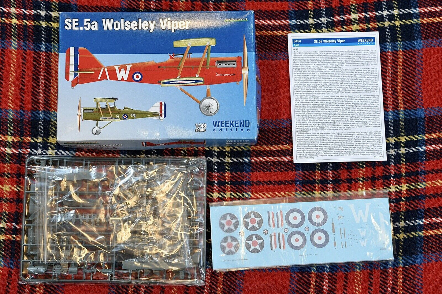 Eduard 1/48 SE.5a Wolseley Viper Weekend edition kit#8454